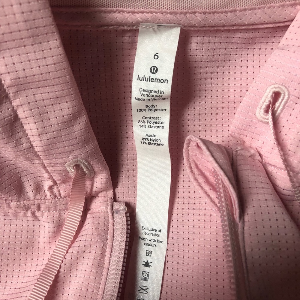 Lululemon pink windbreaker